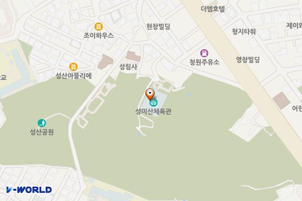성미산체육관 화장실 위치 지도 — 서울특별시 마포구 월드컵북로15길 31-11, 성미산 체육관 1층 (성산동)