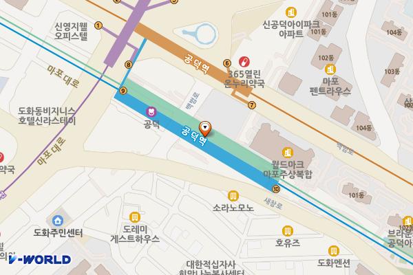 공덕역(경의중앙선) 위치 지도 — 서울특별시 마포구 마포대로 지하92, 공덕역(경의중앙선) (도화동)