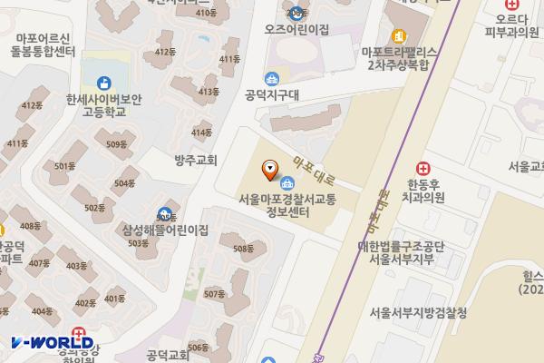 마포경찰서 별관 화장실 위치 지도 — 서울특별시 마포구 마포대로 183, 서울마포경찰서 별관1층 (아현동)