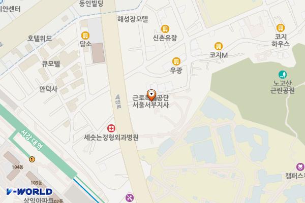 거구장 화장실 위치 지도 — 서울특별시 마포구 백범로 23, 거구장 (신수동)