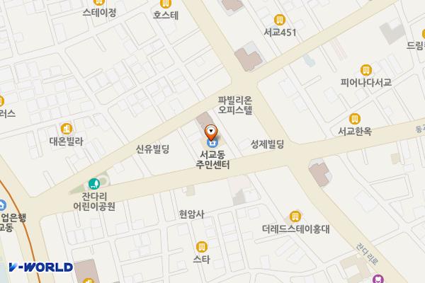서교동주민센터 화장실 위치 지도 — 서울특별시 마포구 동교로15길 7, 서교동 주민센터 1층 (서교동)