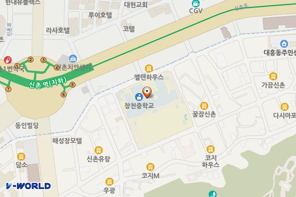 창전공영주차장 위치 지도 — 서울특별시 마포구 백범로1길 56, 창전공영주차장 (노고산동)