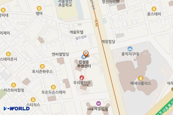 합정동 주민센터 화장실 위치 지도 — 서울특별시 마포구 월드컵로5길 11, 합정동주민센터 (합정동)