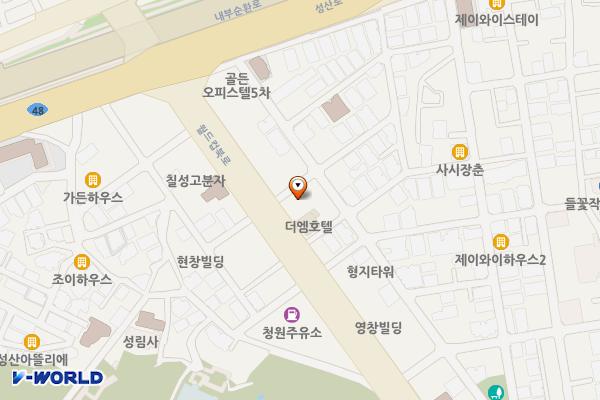 청원빌딩 화장실 위치 지도 — 서울특별시 마포구 월드컵북로 122, 1층 (성산동)