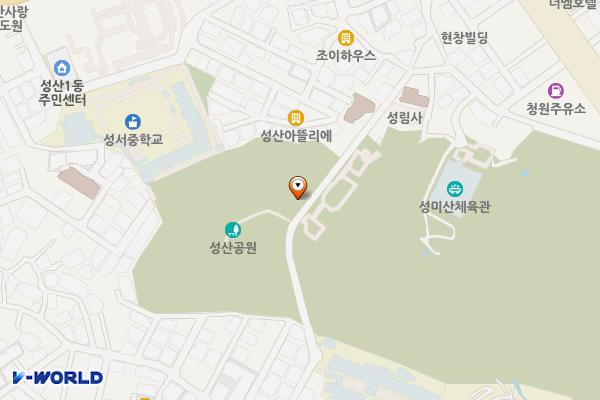 성미산 공중화장실 위치 지도 — 서울특별시 마포구 월드컵북로15안길 40(성산동)