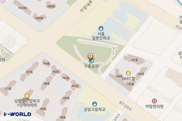 구룡근린공원화장실 위치 지도 — 서울특별시 마포구 월드컵북로 456 (상암동)