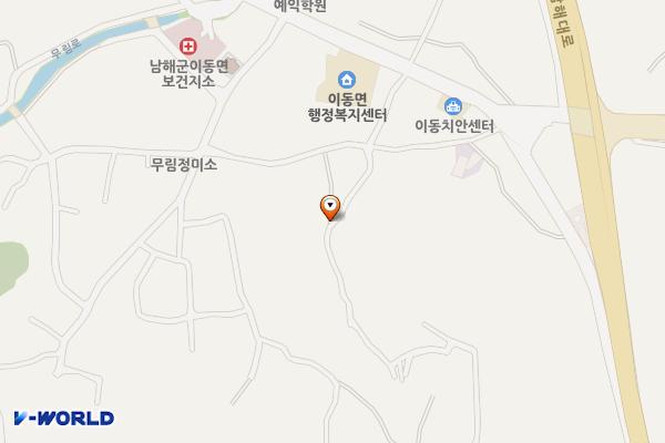 이동공설시장주차장 위치 지도 — 경상남도 남해군 이동면 무림리 1802