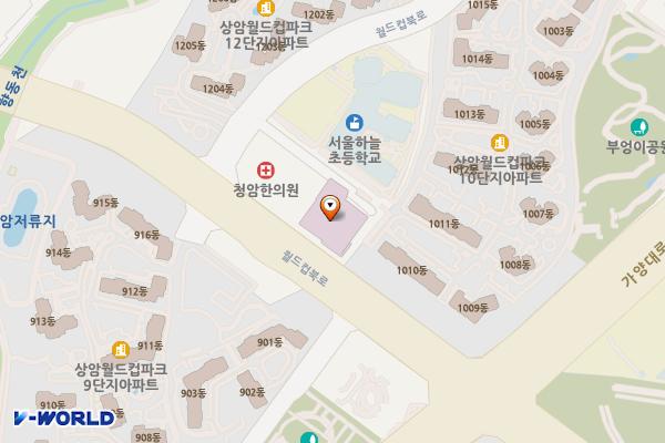 푸르메재단 넥슨어린이재활병원 위치 지도 — 서울특별시 마포구 월드컵북로 494, 푸르메재단넥슨어린이재활병원 (상암동)