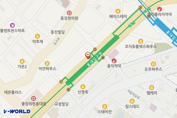 홍대입구역(2)화장실 위치 지도 — 서울특별시 마포구 양화로 지하160, 홍대입구역 (동교동)