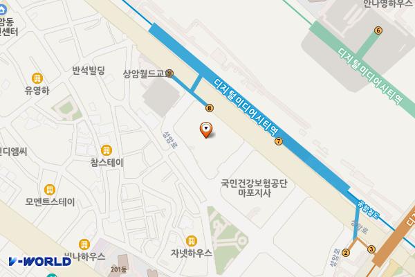 중소기업DMC타워 화장실 위치 지도 — 서울특별시 마포구 성암로 189, 중소기업 DMC 타워 1층 (상암동)