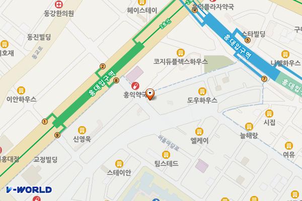 오렌즈 비젼센터 위치 지도 — 서울특별시 마포구 양화로18길 15, 지하1층 (동교동)