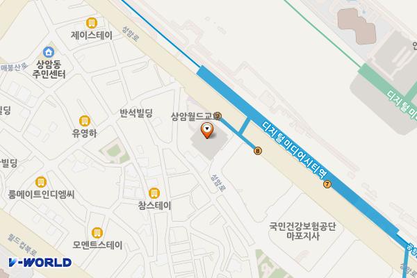 상암1공영주차장 위치 지도 — 서울특별시 마포구 성암로 197, 상암1공영주차장 (상암동)