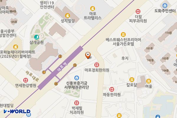진도빌딩 화장실 위치 지도 — 서울특별시 마포구 마포대로 44, 진도빌딩 1층 (도화동)