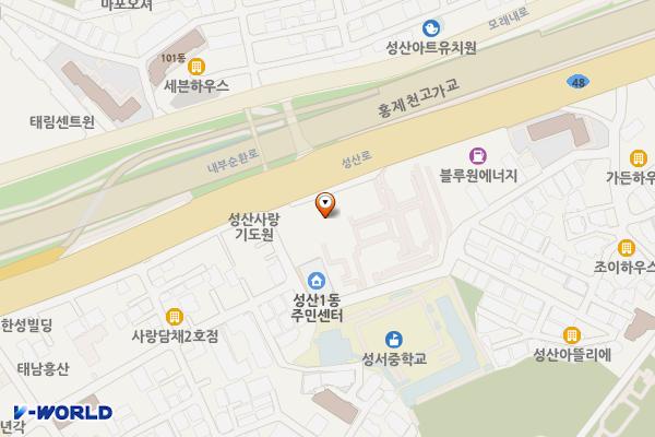 마포중앙도서관 1층 개방화장실 위치 지도 — 서울특별시 마포구 성산로 128, 마포중앙도서관 (성산동)