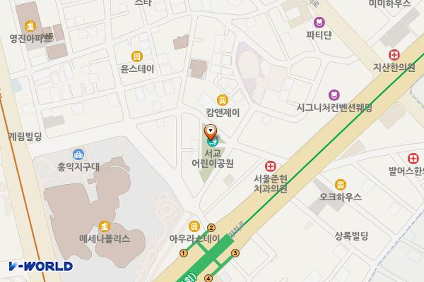 서교어린이공원 화장실 위치 지도 — 서울특별시 마포구 양화로11길 21, 공중화장실 (서교동)