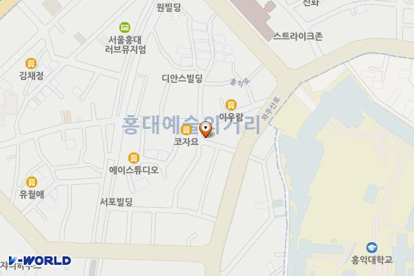 홍익문화공원화장실 위치 지도 — 서울특별시 마포구 와우산로21길 19-3, 노인정 (서교동)