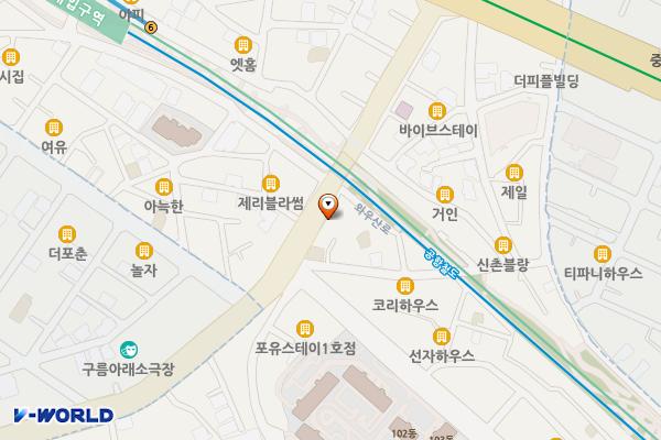 모닝글로리 위치 지도 — 서울특별시 마포구 와우산로 160, 모닝글로리빌딩 (서교동)