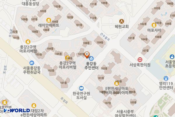 용강동주민센터 화장실 위치 지도 — 서울특별시 마포구 토정로31길 31, 용강동주민센터 1층 (용강동)