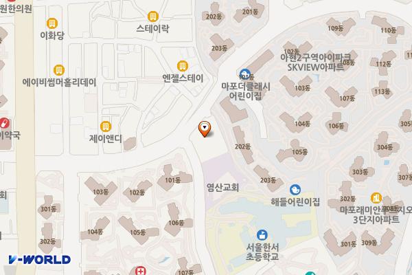 염리종합사회복지관 위치 지도 — 서울특별시 마포구 대흥로24길 50 (염리동)