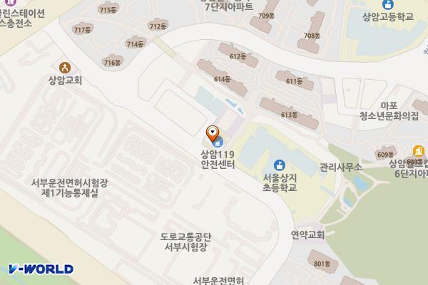 상암119안전센터 화장실 위치 지도 — 서울특별시 마포구 월드컵로42길 34, 마포소방서 상암119안전센터 1층 (상암동)
