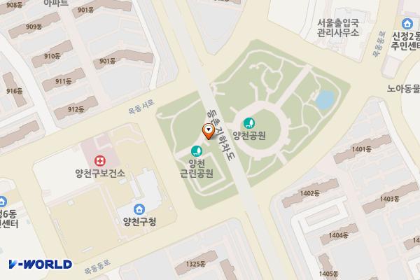 양천근린공원 위치 지도 — 서울특별시 양천구 목동동로 117