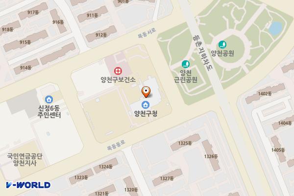 양천구청 위치 지도 — 서울특별시 양천구 목동동로 105
