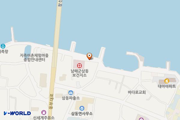 삼동보건소 앞 주차장 위치 지도 — 경상남도 남해군 삼동면 지족리 266-19