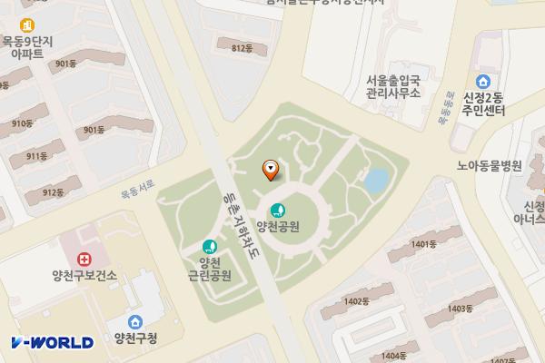 양천근린공원 키지트 위치 지도 — 서울특별시 양천구 목동동로 111