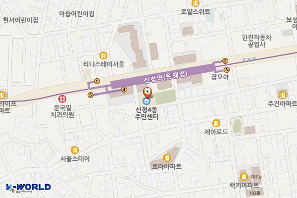 신정4동주민센터 위치 지도 — 서울특별시 양천구 오목로34길 5