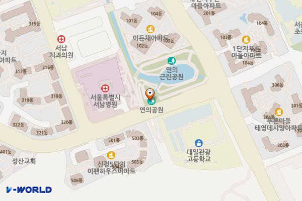 연의근린공원 위치 지도 — 서울특별시 양천구 신정이펜1로 12