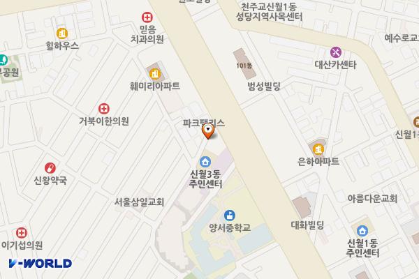 ㈜현대주유소 위치 지도 — 서울특별시 양천구 남부순환로 372(신월동)
