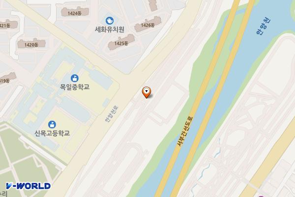2번 화장실(오금인라인장) 위치 지도 — 서울특별시 양천구 안양천로 750