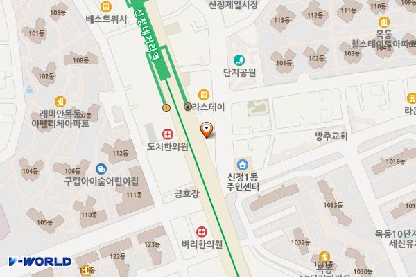 양천나눔누리타운 위치 지도 — 서울특별시 양천구 중앙로 250