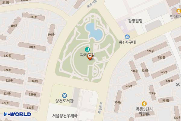 파리근린공원 위치 지도 — 서울특별시 양천구 목동동로 363
