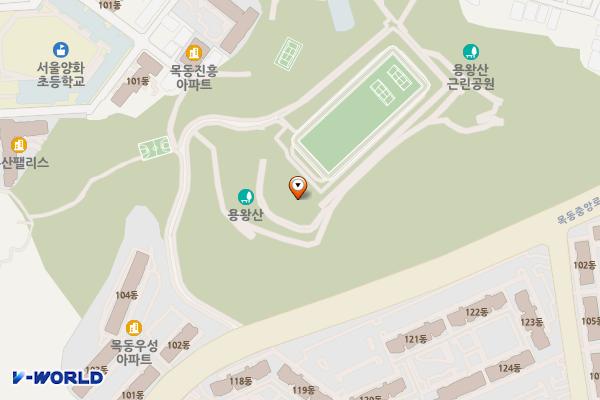 용왕산근린공원(D) 위치 지도 — 서울특별시 양천구 용왕정길 32, 게이트볼장 옆