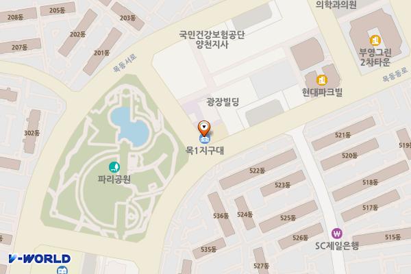 목1지구대 화장실 위치 지도 — 서울특별시 양천구 목동동로 373