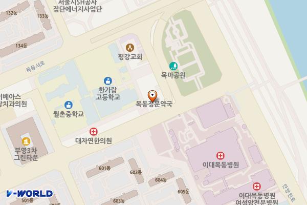 화성프라자 위치 지도 — 서울특별시 양천구 목동동로 435(목동)