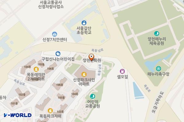 갈산문화예술센터 위치 지도 — 서울특별시 양천구 목동남로 106
