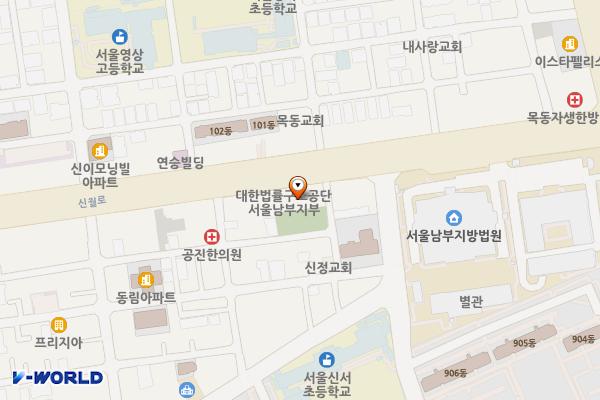 서울신정1동우체국 위치 지도 — 서울특별시 양천구 신월로 368
