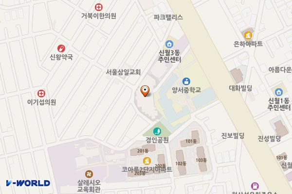 ㈜새서울개발주차장
(신월3동 공영주차장) 위치 지도 — 서울특별시 양천구 남부순환로 380-1