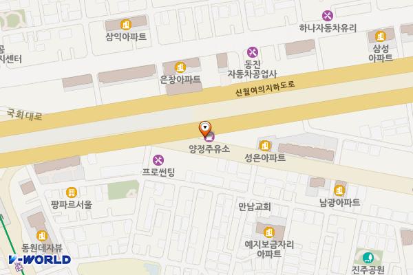 양정주유소 위치 지도 — 서울특별시 양천구 국회대로 158(신정동)