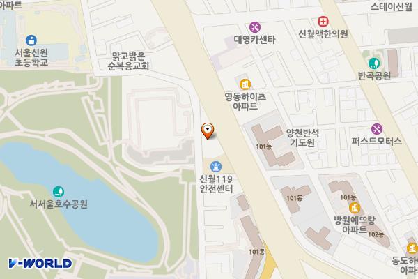 동일석유㈜ 개나리주유소 위치 지도 — 서울특별시 양천구 남부순환로 442