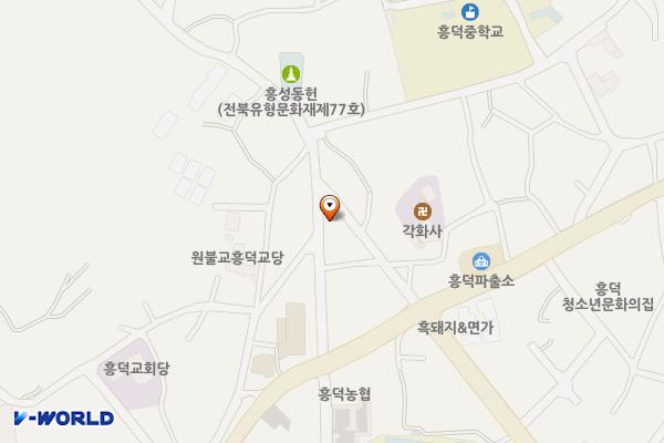 흥덕면 시장 옆 위치 지도 — 전북특별자치도 고창군 흥덕면 흥덕시장길 14