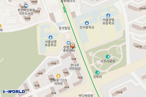 신정3파출소 화장실 위치 지도 — 서울특별시 양천구 중앙로 205