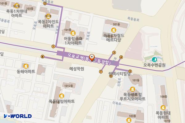 오목교역(5) 위치 지도 — 서울특별시 양천구 오목로 지하 342 오목교역