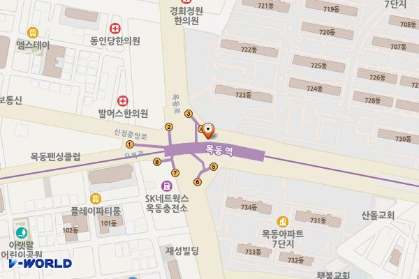 목동역(5) 위치 지도 — 서울특별시 양천구 오목로 지하 245 목동역