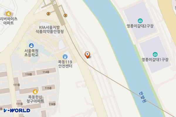 10번 화장실(양화교) 위치 지도 — 서울특별시 양천구 안양천로 1138
