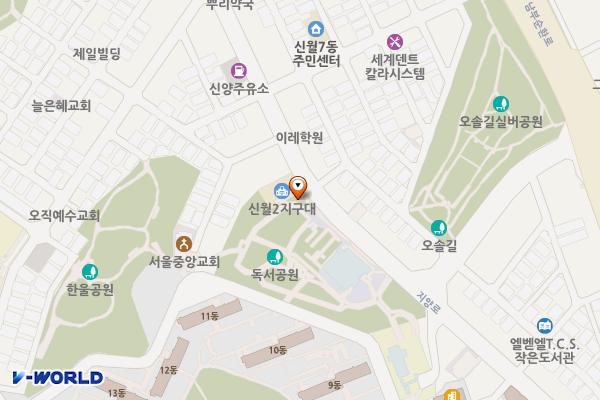 해맞이공영주차장 위치 지도 — 서울특별시 양천구 지양로 53-1