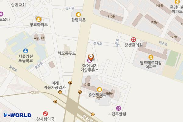 SK 가양주유소 개방화장실 위치 지도 — 서울특별시 강서구 강서로 498