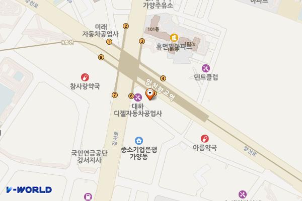 옥천빌딩 개방화장실 위치 지도 — 서울특별시 강서구 양천로 354, 옥천빌딩 (가양동)